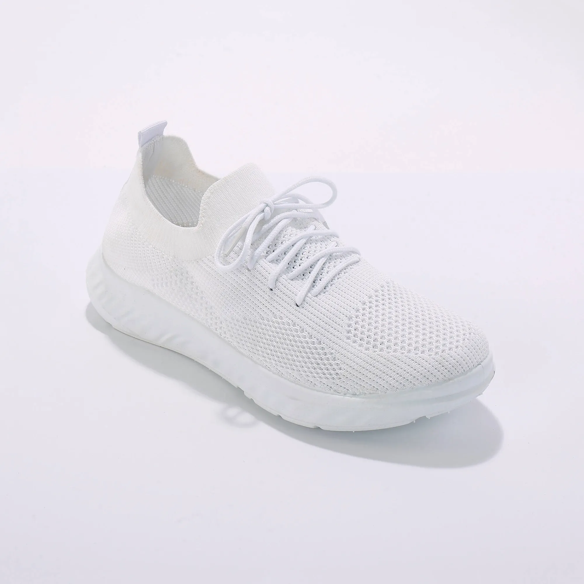 Baskets En Sneakers|Schoenen<Blancheporte Lichte sneakers in meshtextiel, met veters wit