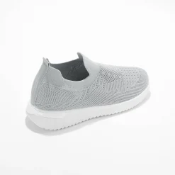 Baskets En Sneakers|Schoenen<Blancheporte Lichte sneakers in meshtextiel, makkelijk aan te trekken grijs