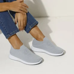 Baskets En Sneakers|Schoenen<Blancheporte Lichte sneakers in meshtextiel, makkelijk aan te trekken grijs