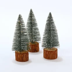Feesttafel|Lichtgevende Decoratie<Blancheporte Lichtgevende kerstboom met leds - set van 3 groen