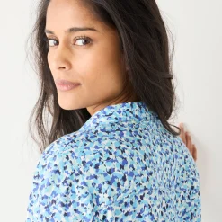 Bloes En Tuniek<Blancheporte Likethemd met minimalistische print marine / felblauw