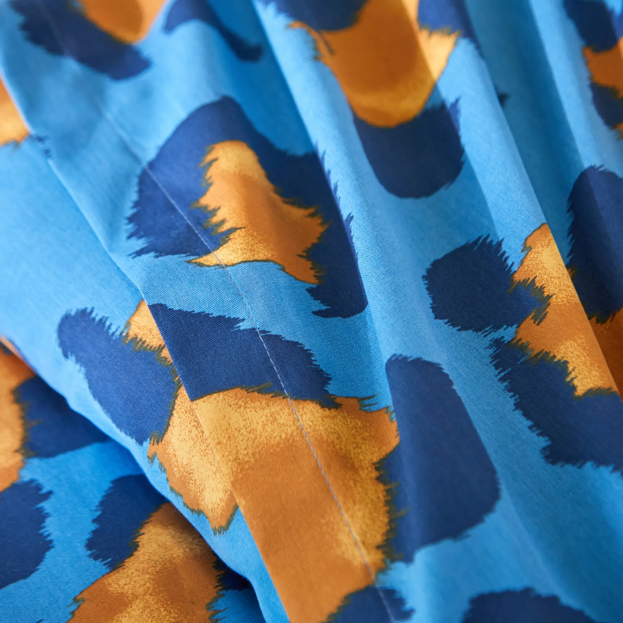 Fantasie Bedlinnen|Kussensloop<Blancheporte Linge de lit Pedro en polycoton imprimé peau de bête blauw