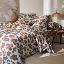 Fantasie Bedlinnen|Vlak Laken<Blancheporte Linge de lit Pedro en polycoton imprimé peau de bête grijs
