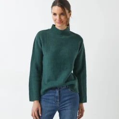 Trui En Vest<Blancheporte Loose trui met opstaande kraag, ruime mouwen dennengroen
