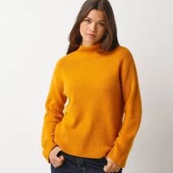Trui En Vest<Blancheporte Loose trui met opstaande kraag, ruime mouwen geel