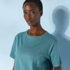 T-Shirt En Topje<Blancheporte Loose' T-shirt in katoen, effen grijsgroen