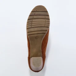 Feestelijke Schoenen|Bottines En Boots<Blancheporte Low-boots met hak in houtstijl chocolade