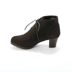 Bottines En Boots|Schoenen<Blancheporte Low-boots met hak in houtstijl zwart