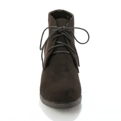 Bottines En Boots|Schoenen<Blancheporte Low-boots met hak in houtstijl zwart