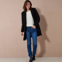 Jas En Mantel<Blancheporte Mantel in lusjestricot zwart
