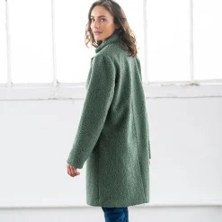 Jas En Mantel<Blancheporte Mantel in lusjestricot grijsgroen