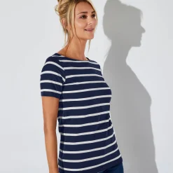 T-Shirt En Topje<Blancheporte Marineshirt, korte mouwen marine / wit