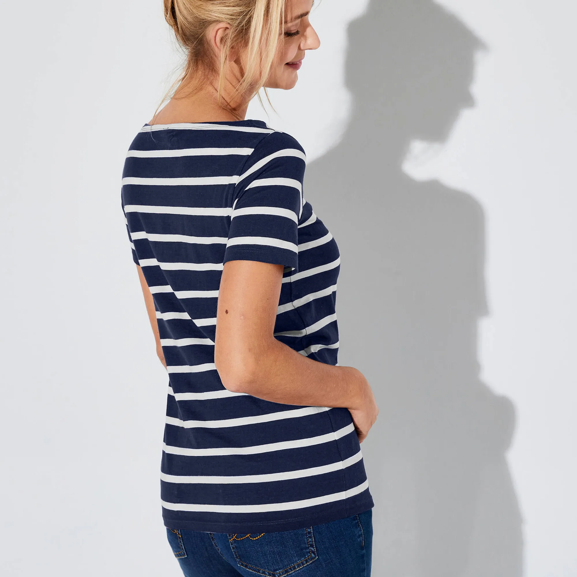 T-Shirt En Topje<Blancheporte Marineshirt, korte mouwen marine / wit