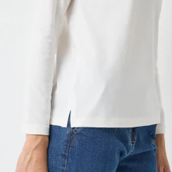 T-Shirt En Topje<Blancheporte Marineshirt met lange mouwen, geborduurd hartje in effen of luipaard ecru / chocolade
