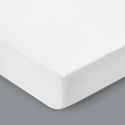 Matrasbeschermer<Conforlux Matrasbeschermer in absorberend molton 200 g/m2, hoes 30 cm wit