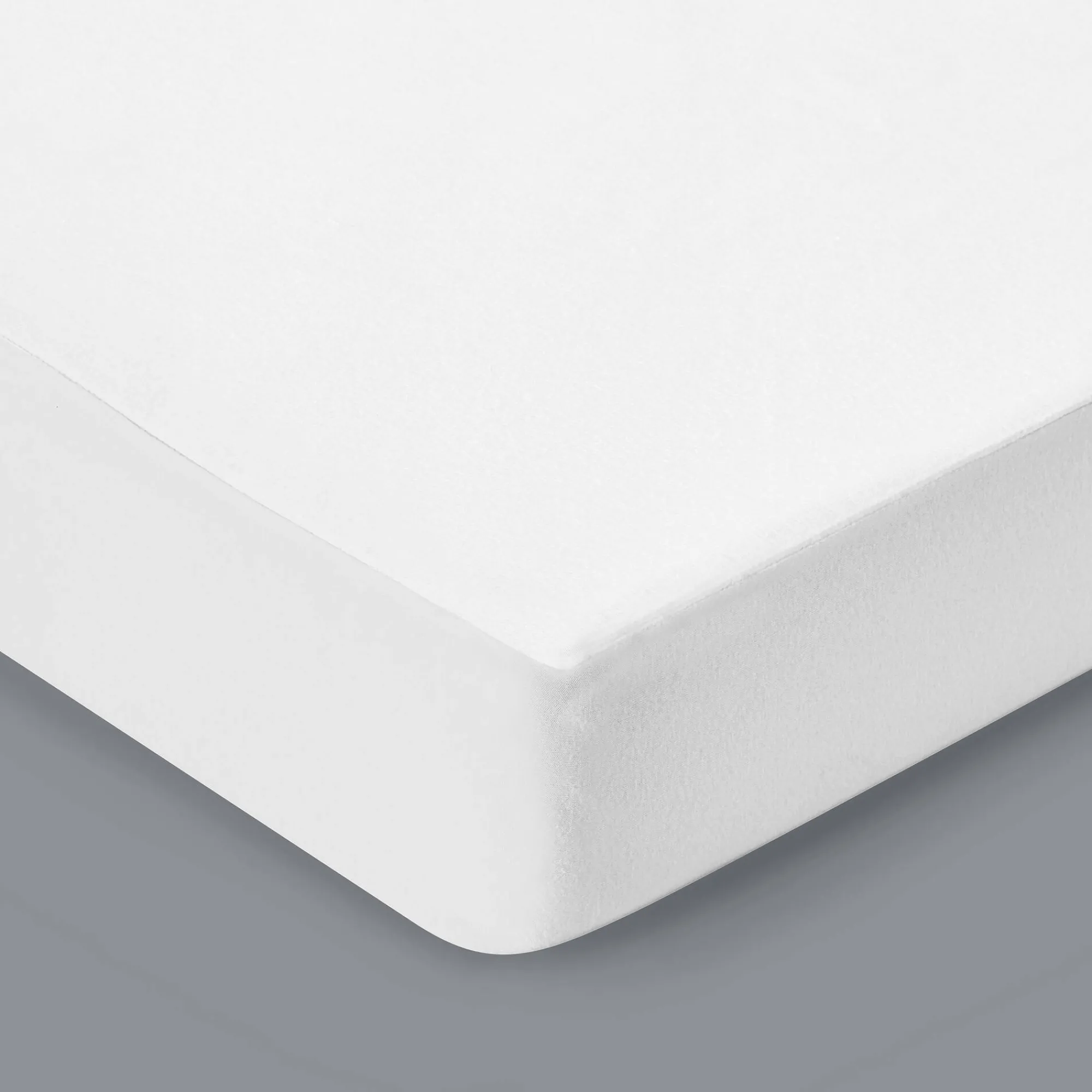 Matrasbeschermer<Conforlux Matrasbeschermer in absorberend molton 200 g/m2, hoes 30 cm wit