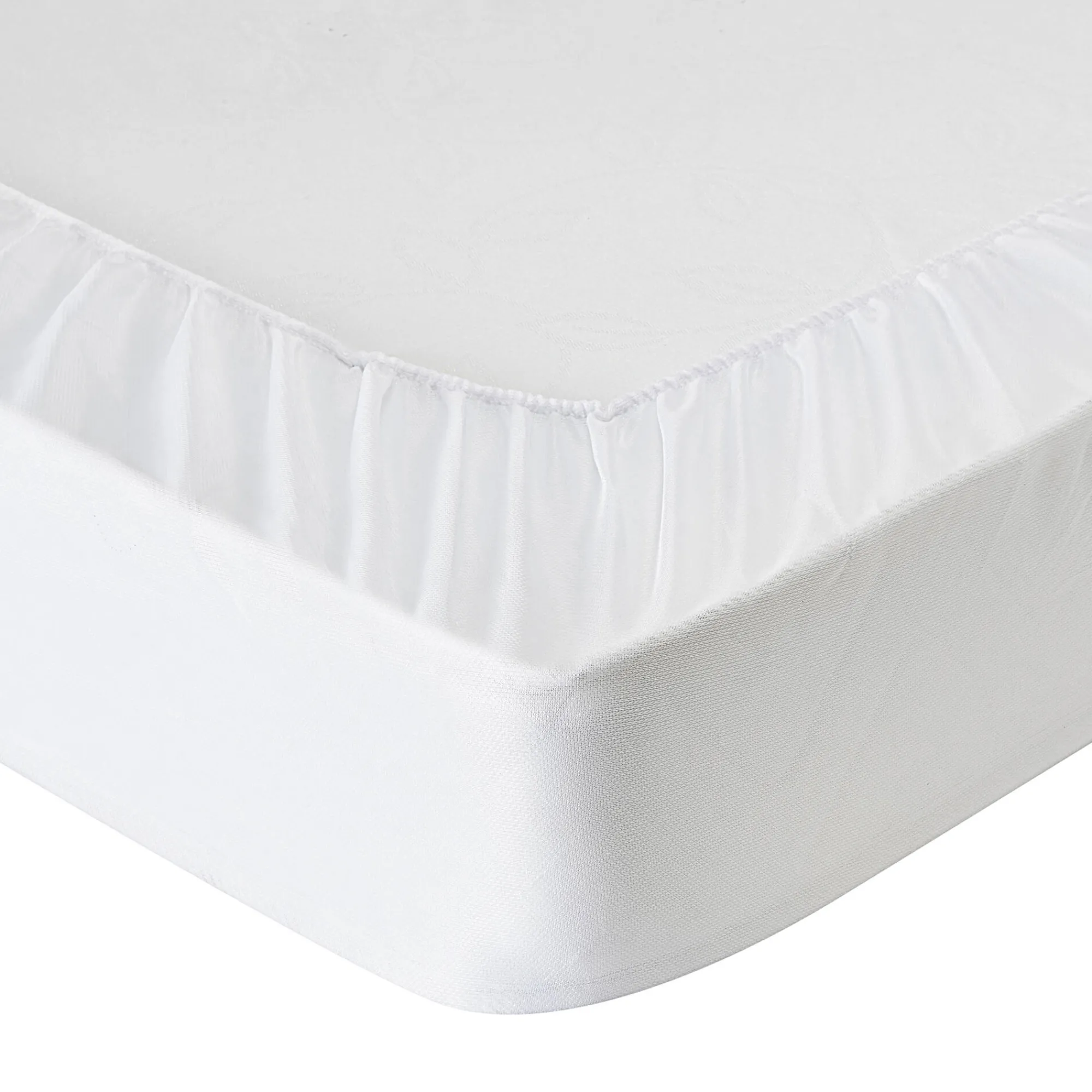 Matrasbeschermer<Blancheporte Matrasbeschermer in absorberend molton met Bi-ome® behandeling wit