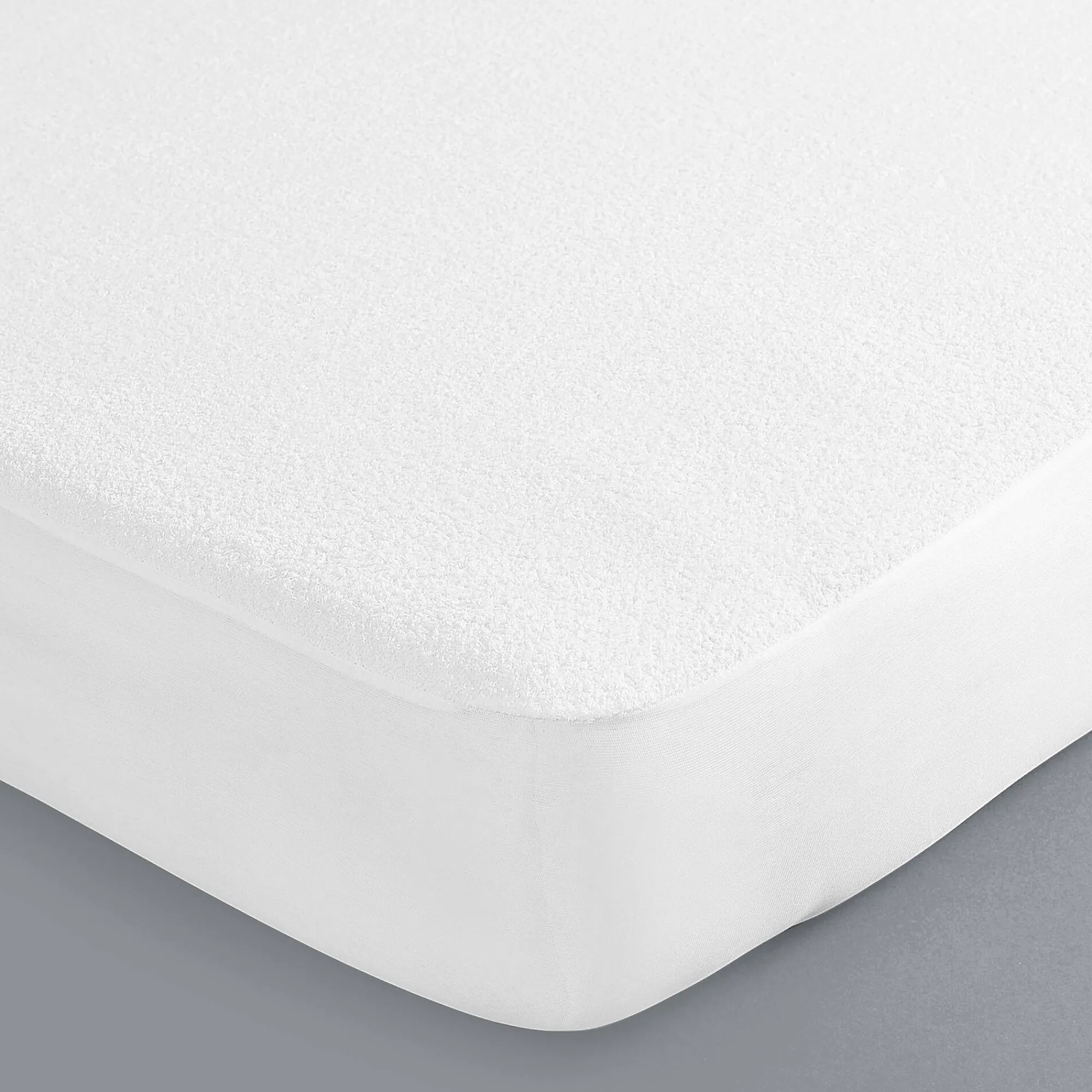 Matrasbeschermer<Blancheporte Matrasbeschermer in badstof en ondoorlatend pvc wit