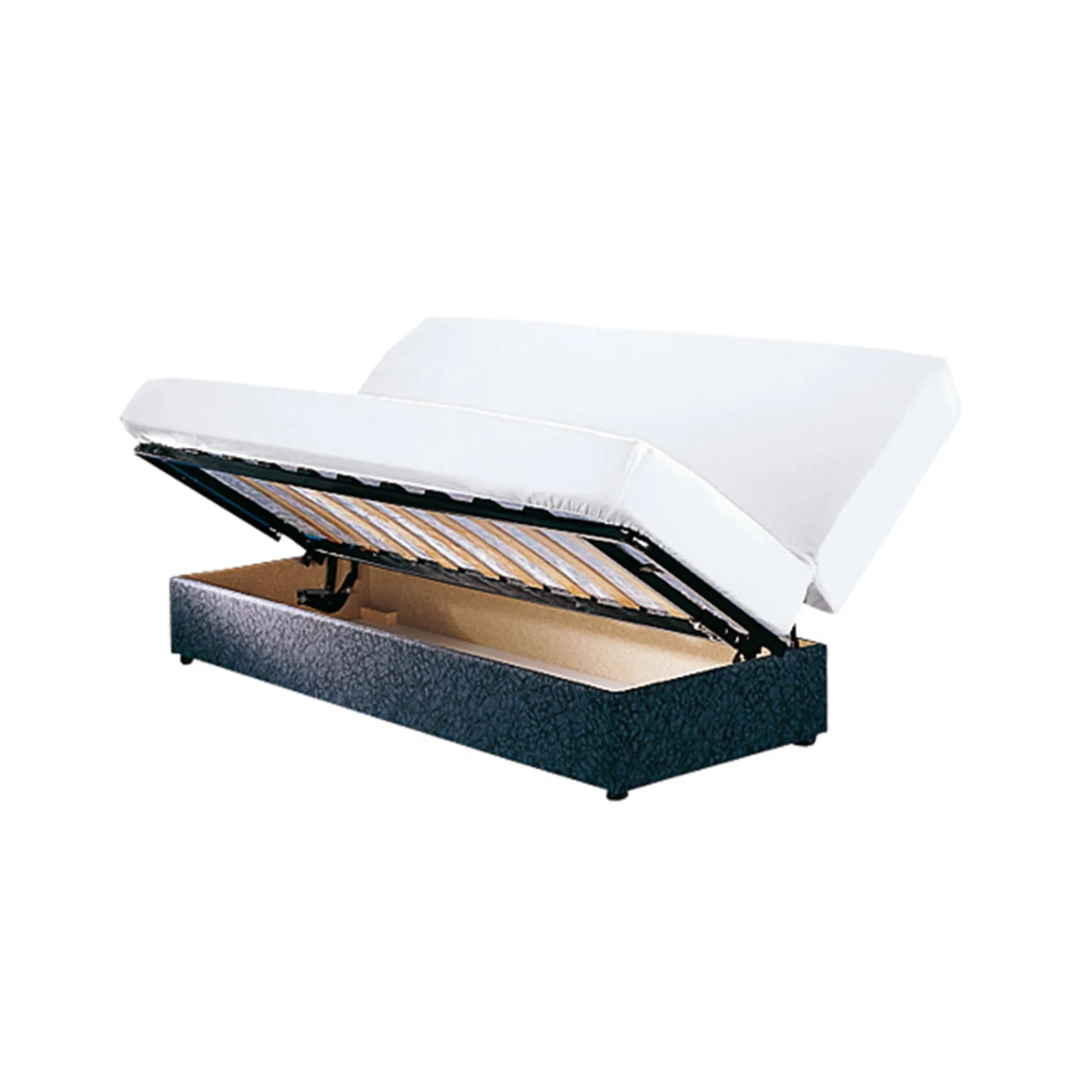 Matrasbeschermer<Conforlux Matrasbeschermer voor gelede bedden in krimvrij en absorberend molton wit