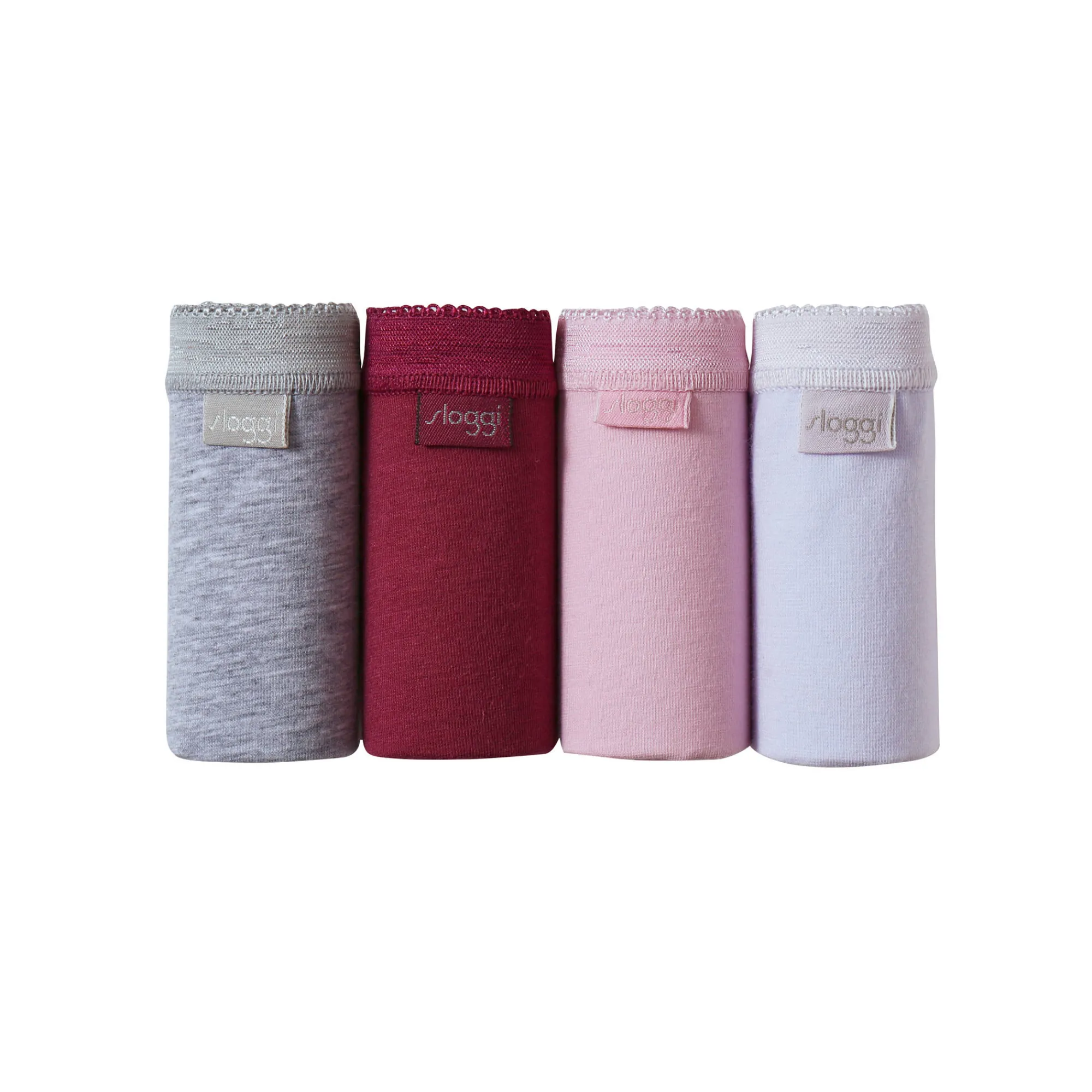 Slip En Shorty<Sloggi Maxislip Basic+ - 3+1 GRATIS (1) grijs + pruim + roze + parma