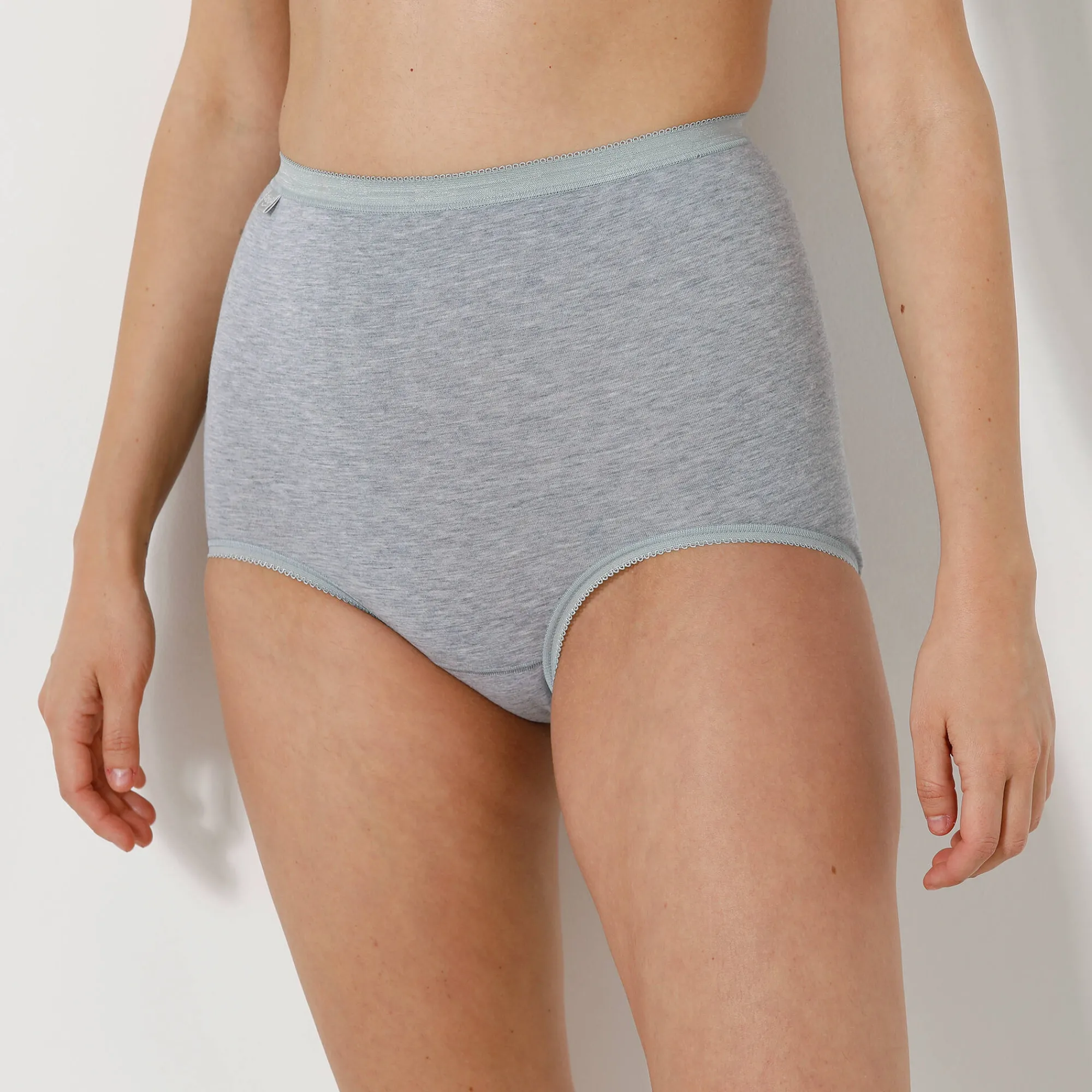 Slip En Shorty<Sloggi Maxislip Basic - set van 3 chiné grijs