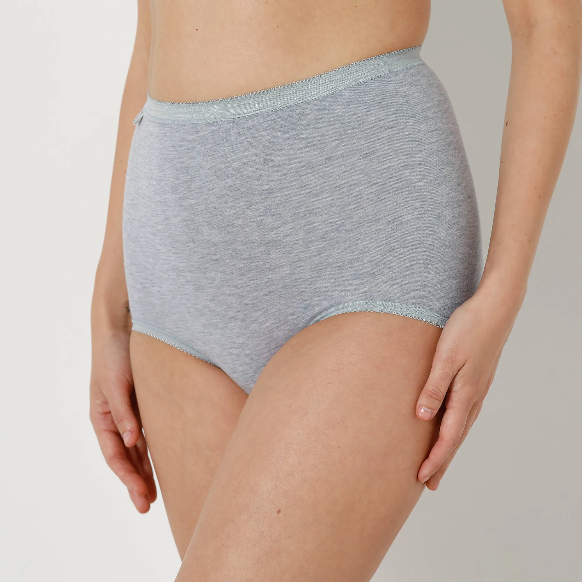 Slip En Shorty<Sloggi Maxislip Basic - set van 3 chiné grijs