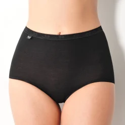 Slip En Shorty<Sloggi Maxislip Basic - set van 3 zwart