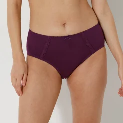 Slip En Shorty<Blancheporte Maxislip in ajourkatoen - Set van 2 fuchsia + pruim