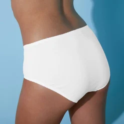 Slip En Shorty<Blancheporte Maxislip in ajourkatoen - Set van 2 wit + zwart