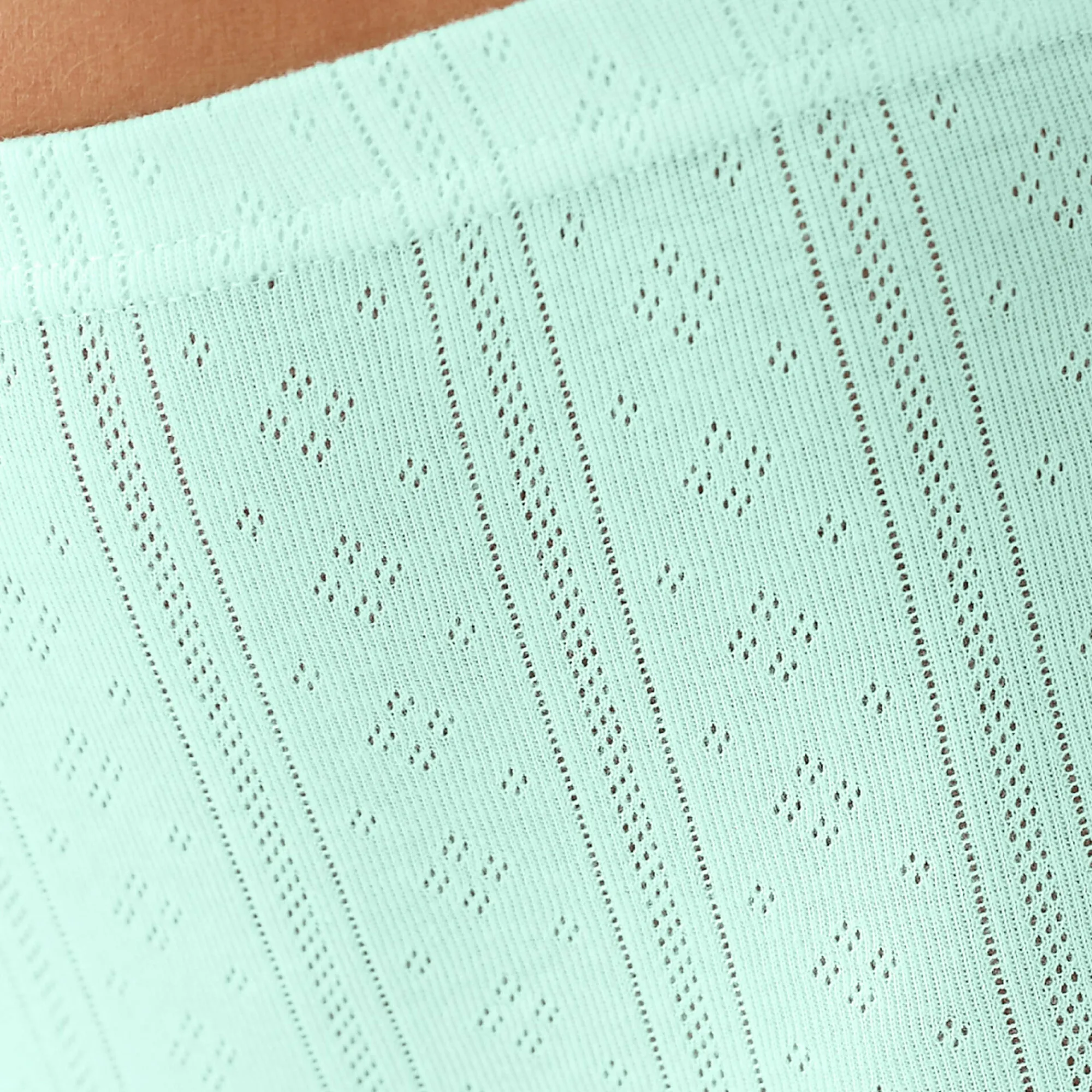 Slip En Shorty<Blancheporte Maxislip in katoen met jacquardmotieven - Set van 4 pastel