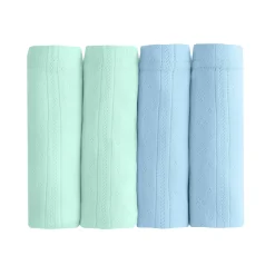 Slip En Shorty<Blancheporte Maxislip in katoen met jacquardmotieven - Set van 4 pastel