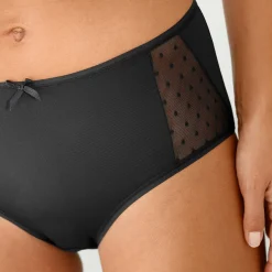 Slip En Shorty<Blancheporte Maxislip in microvezel - Set van 2 zwart