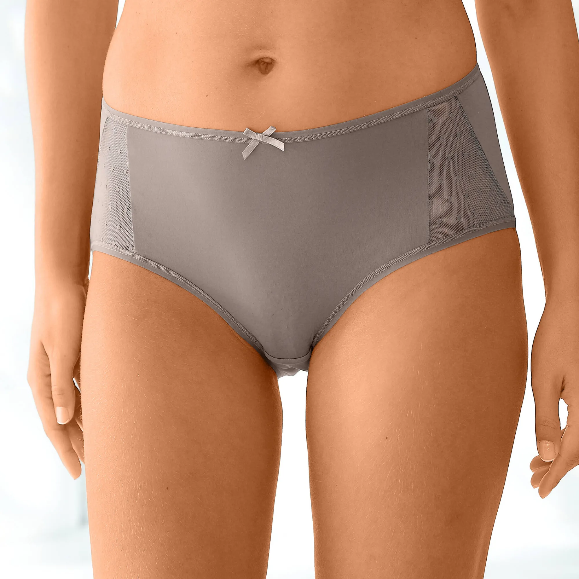 Slip En Shorty<Blancheporte Maxislip in microvezel - Set van 2 taupe