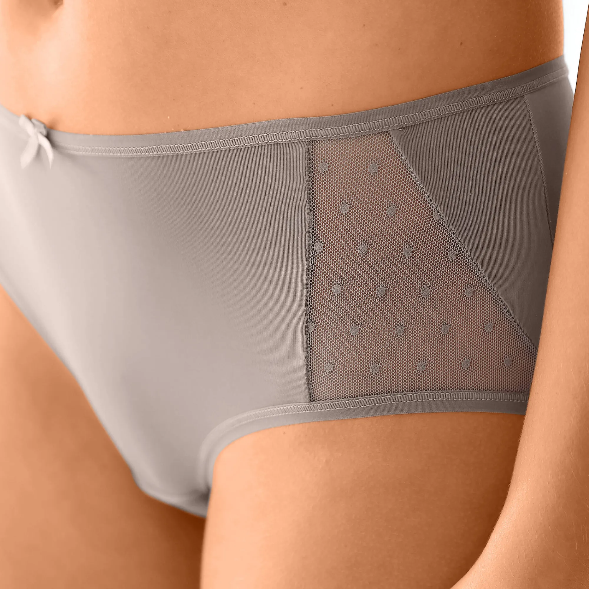 Slip En Shorty<Blancheporte Maxislip in microvezel - Set van 2 taupe
