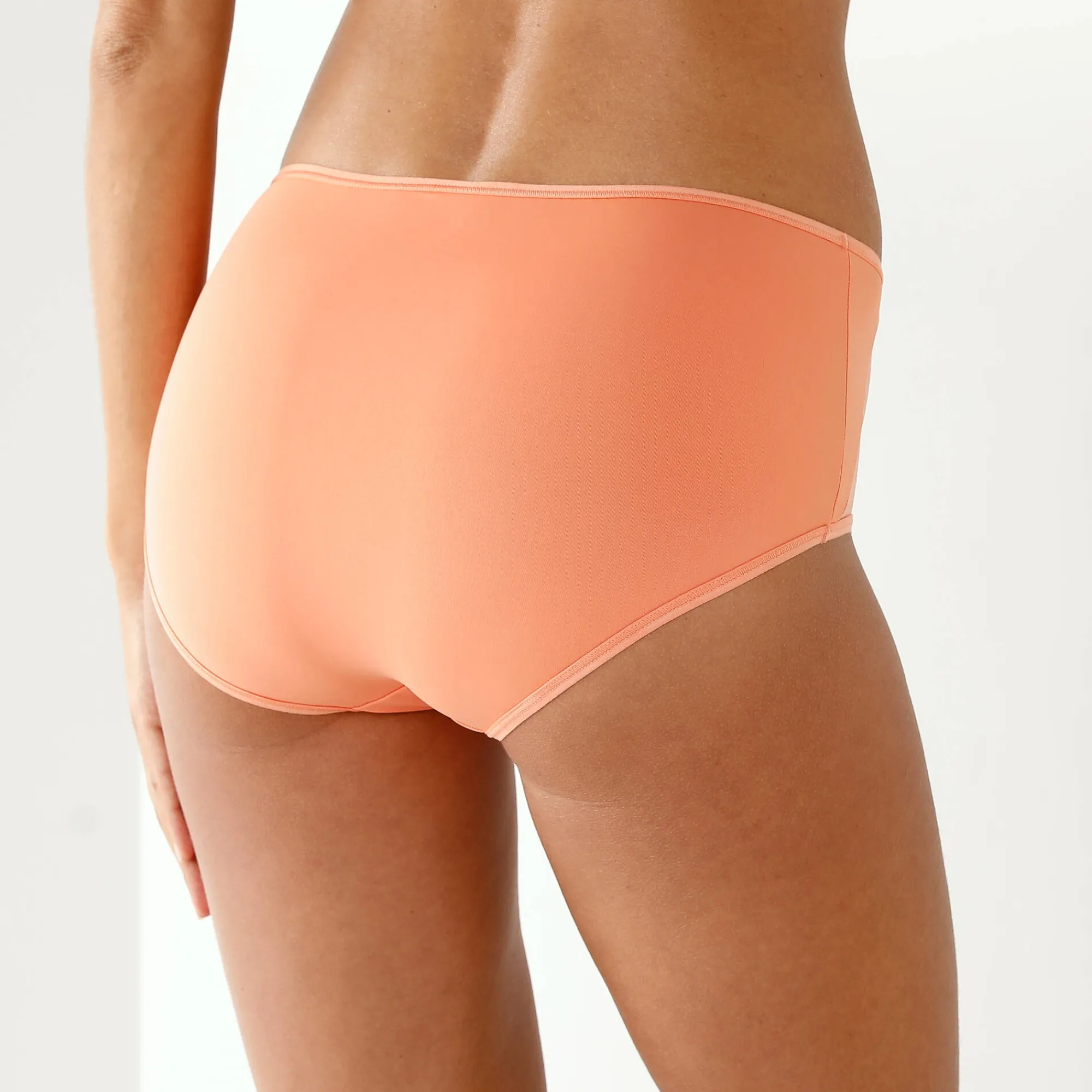 Slip En Shorty<Blancheporte Maxislip in microvezel - Set van 2 abrikoos