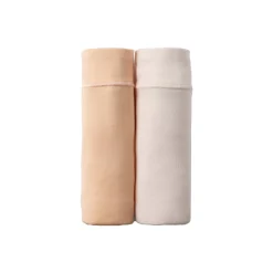 Slip En Shorty<Blancheporte Maxislip in stretchkatoen met comfortabele tailleband "zonder elastieken" - set van 2 nude + perzik