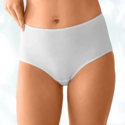 Slip En Shorty<Blancheporte Maxislip in stretchkatoen - Set van 4 nude + wit
