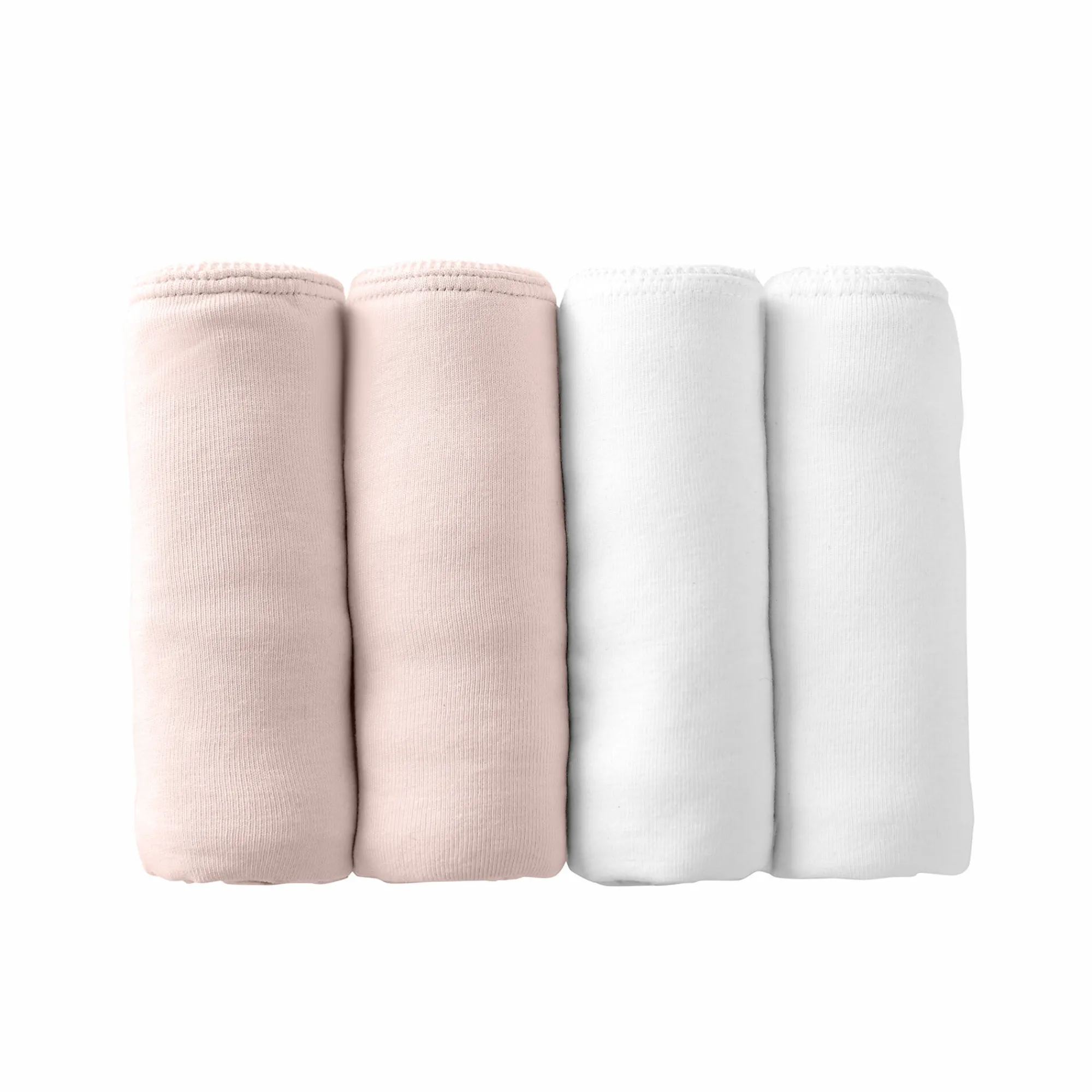 Slip En Shorty<Blancheporte Maxislip in stretchkatoen - Set van 4 nude + wit