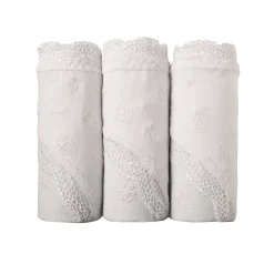 Slip En Shorty<Blancheporte Maxislip met hoge taille in katoen en stretchkant - set van 3 wit