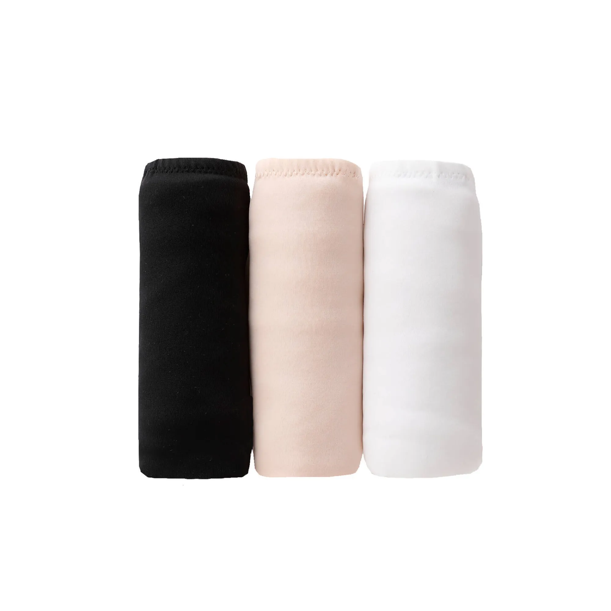 Slip En Shorty<Blancheporte Maxislip met hoge taille en kanten tailleband in microvezel - set van 3 neutraal