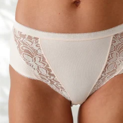 Slip En Shorty<Blancheporte Maxislip met kant - set van 3 zwart + nude + wit