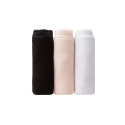 Slip En Shorty<Blancheporte Maxislip met kant - set van 3 zwart + nude + wit