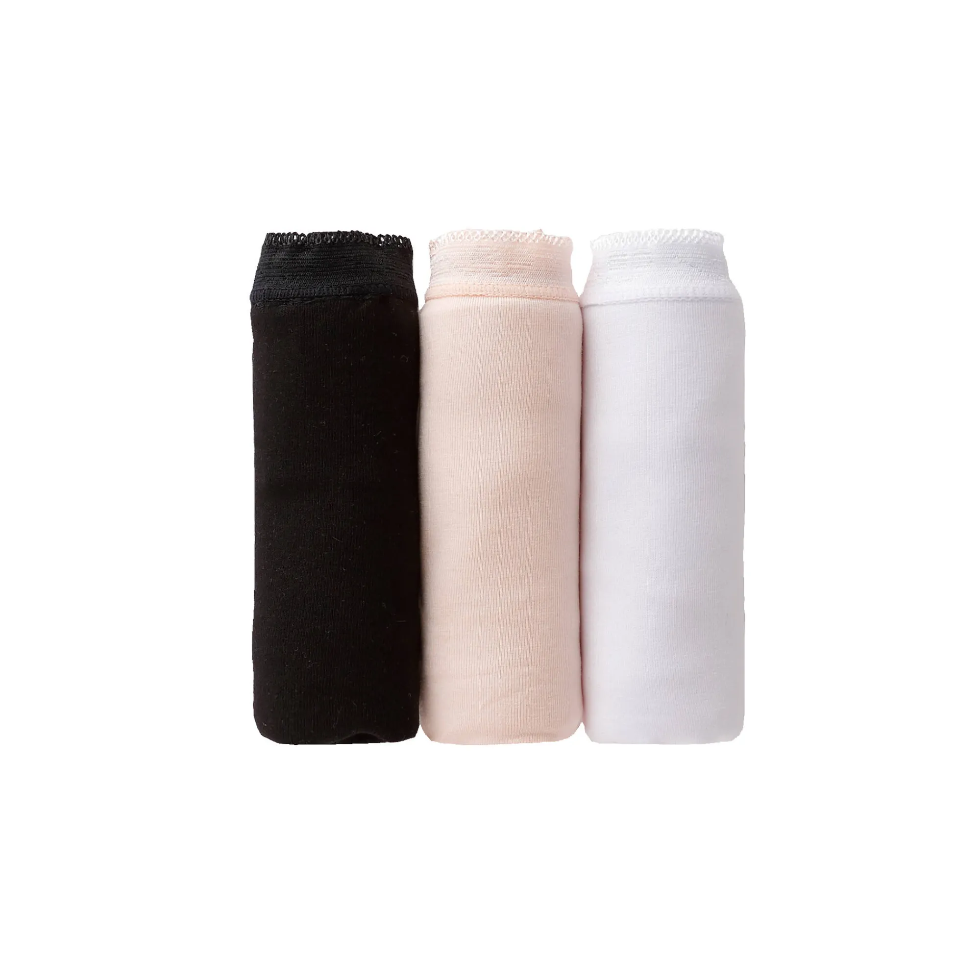 Slip En Shorty<Blancheporte Maxislip met kant - set van 3 zwart + nude + wit