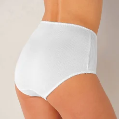 Slip En Shorty<Blancheporte Maxislip met platte ribbels - set van 6 wit