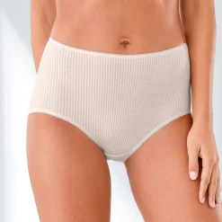 Slip En Shorty<Blancheporte Maxislip met platte ribbels - set van 6 poeder