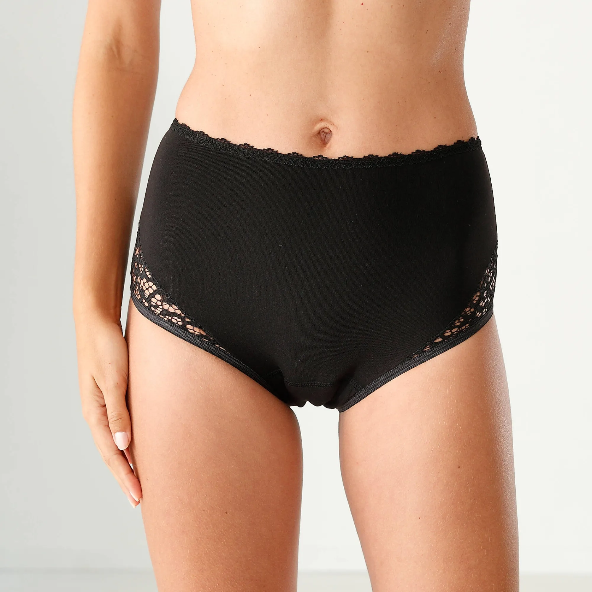 Slip En Shorty<Blancheporte Menstruatieslip dag en nacht - set van 2 zwart