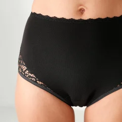 Slip En Shorty<Blancheporte Menstruatieslip dag en nacht - set van 2 zwart