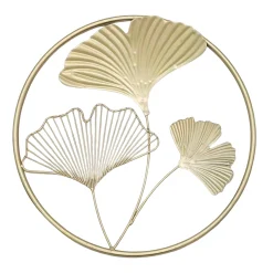 Feestdecoratie|Decoratieartikel<Blancheporte Metalen "ginkgo" decoratie goudkleurig