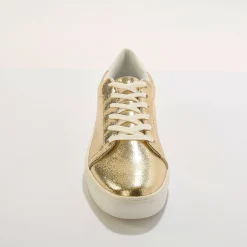 Feestelijke Schoenen|Baskets En Sneakers<Blancheporte Metallic sneakers met veters goudkleurig