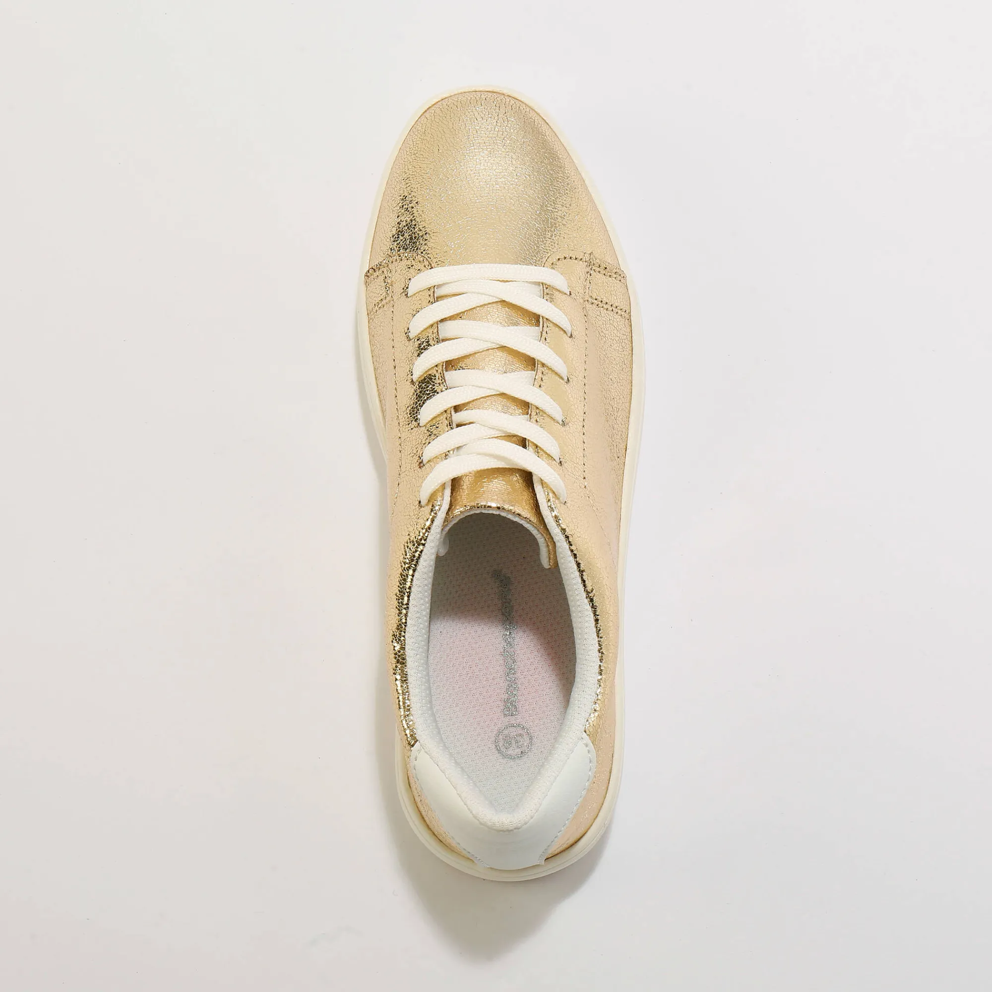 Feestelijke Schoenen|Baskets En Sneakers<Blancheporte Metallic sneakers met veters goudkleurig